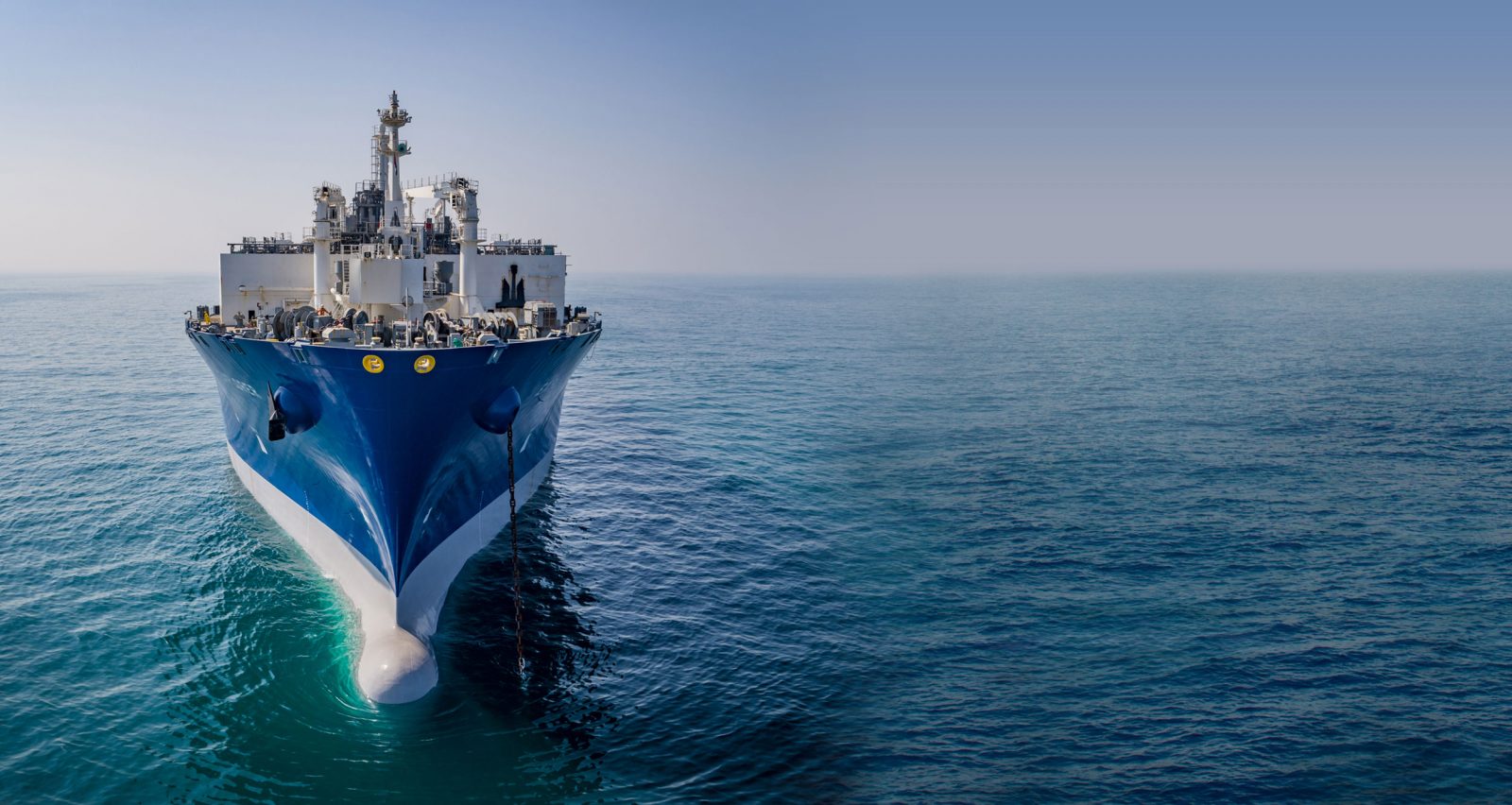 Clean energy LNG ship in ocean