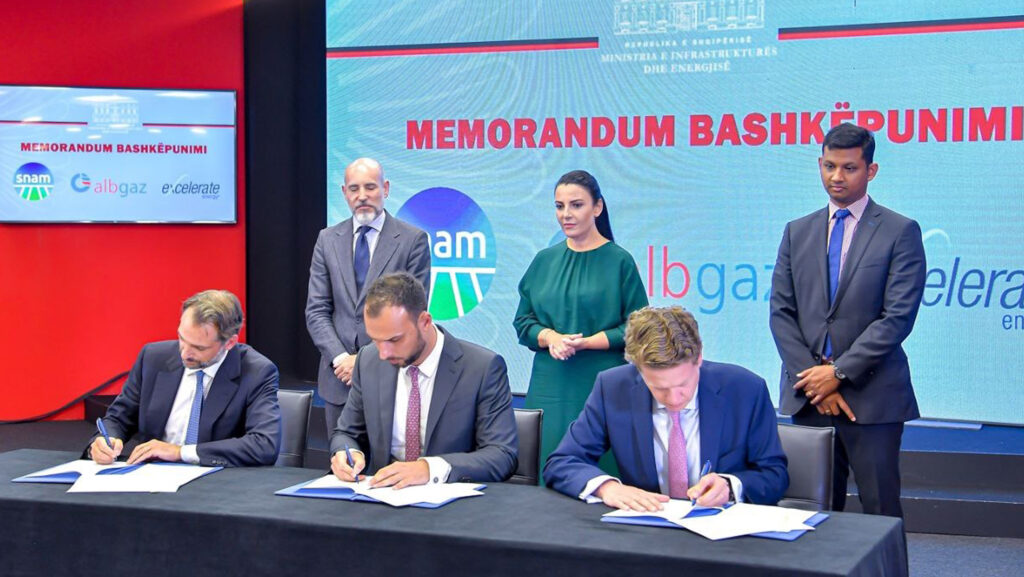 Signing ceremony for Albanian pipeline
