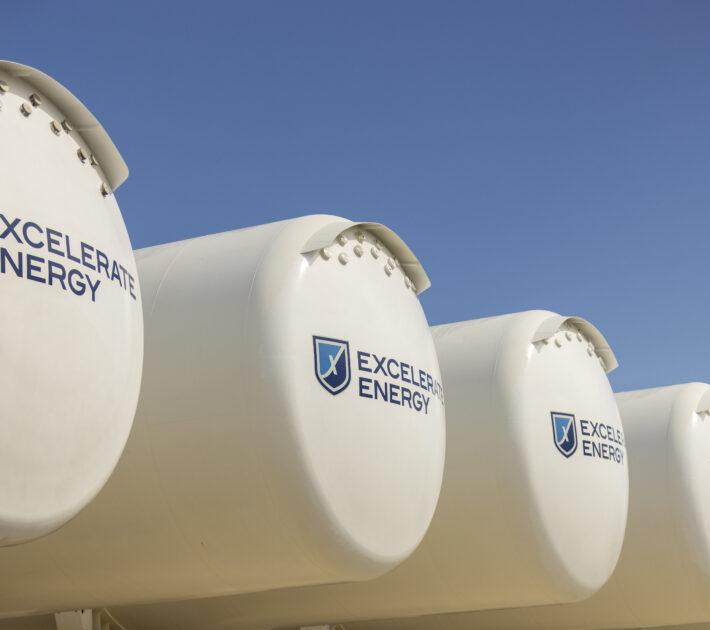 Excelerate Energy containers.